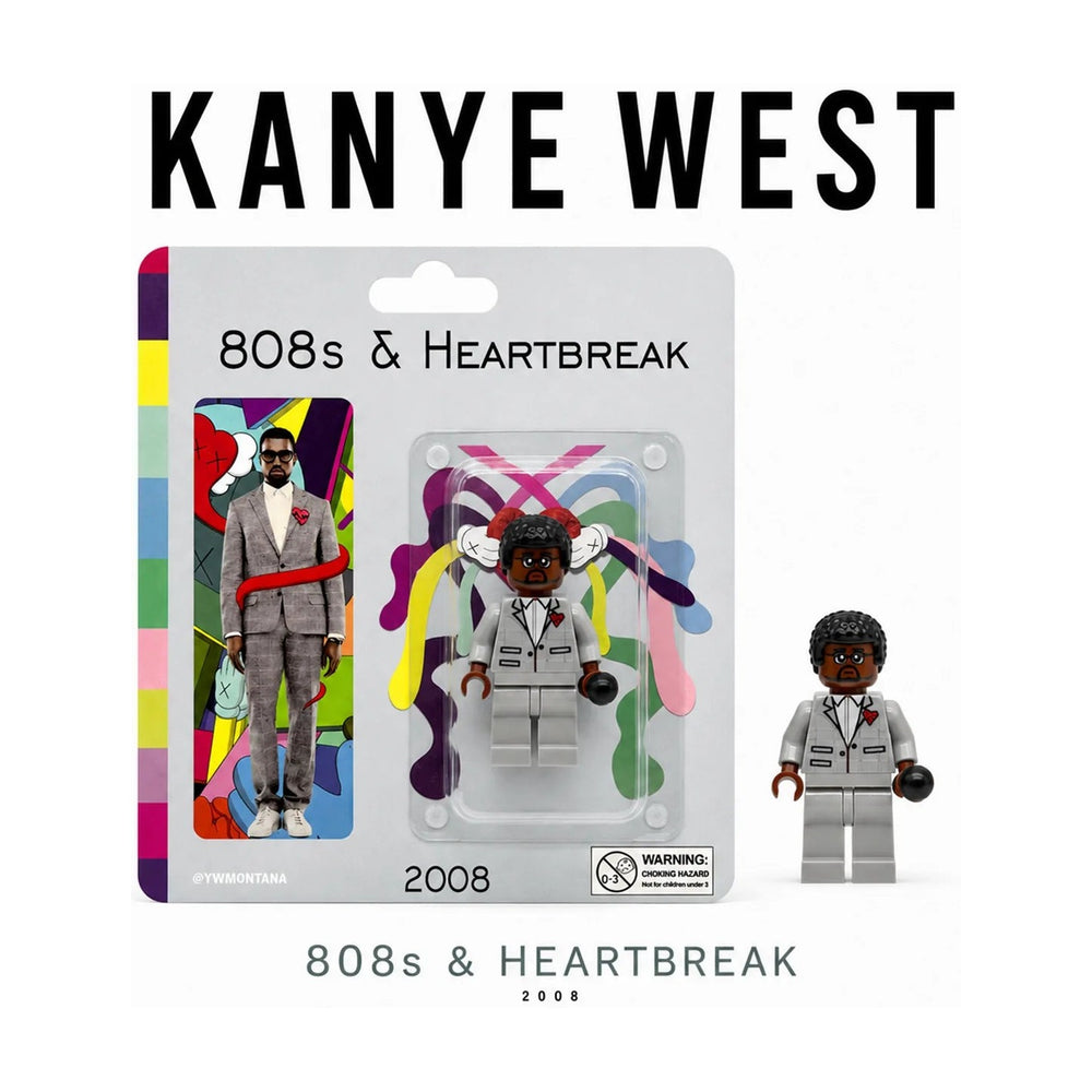 "Kanye West" 808s & Heartbreak Custom Brick Figure (card and figure)