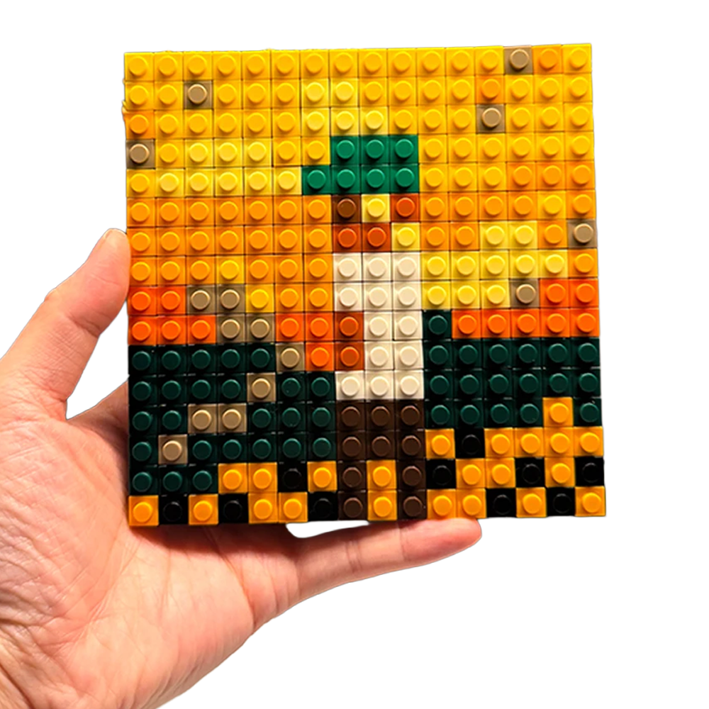 "Flower Boy" Pixel Brick Album Cover