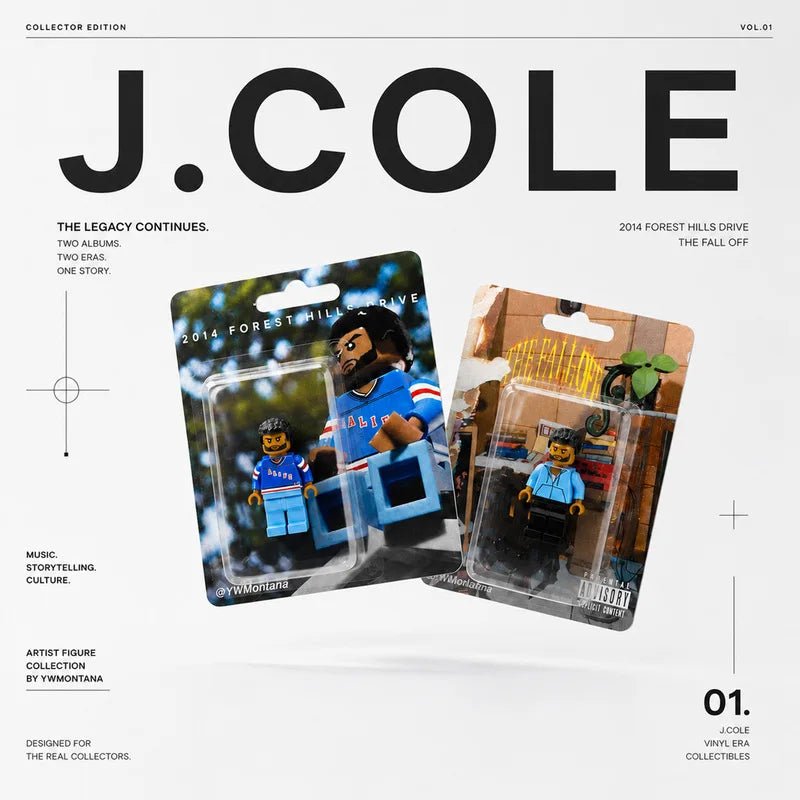 "J. Cole" 2014 Forest Hills Drive Custom Brick Figure