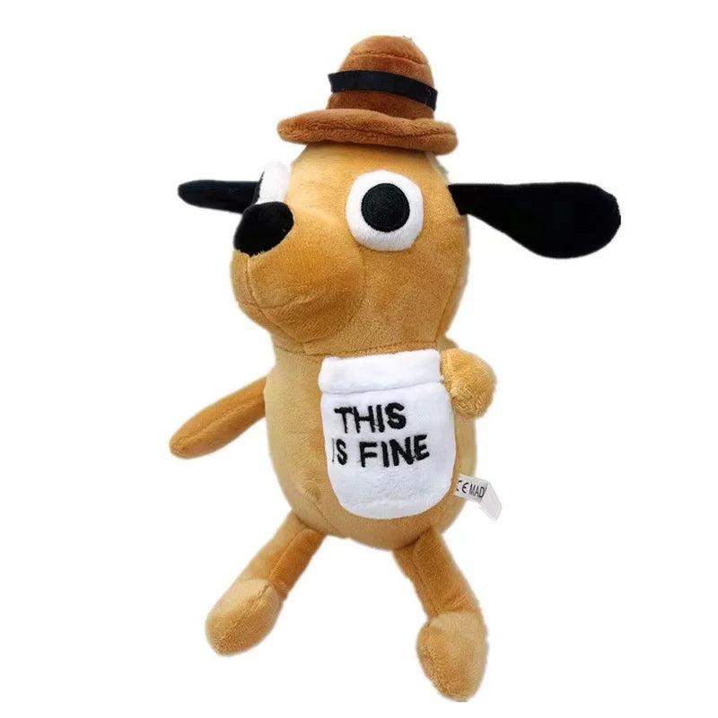 This Is Fine custom plushie, view 5