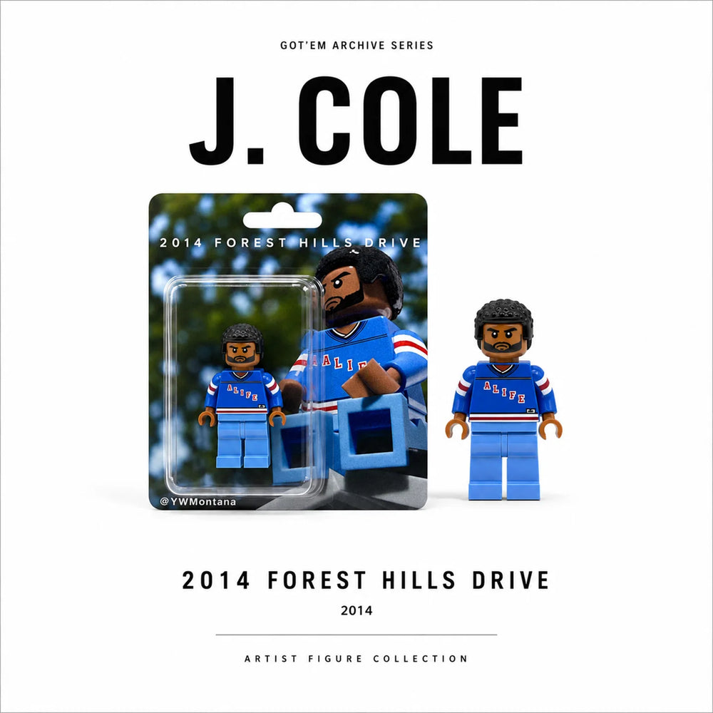 "J. Cole" 2014 Forest Hills Drive Custom Brick Figure