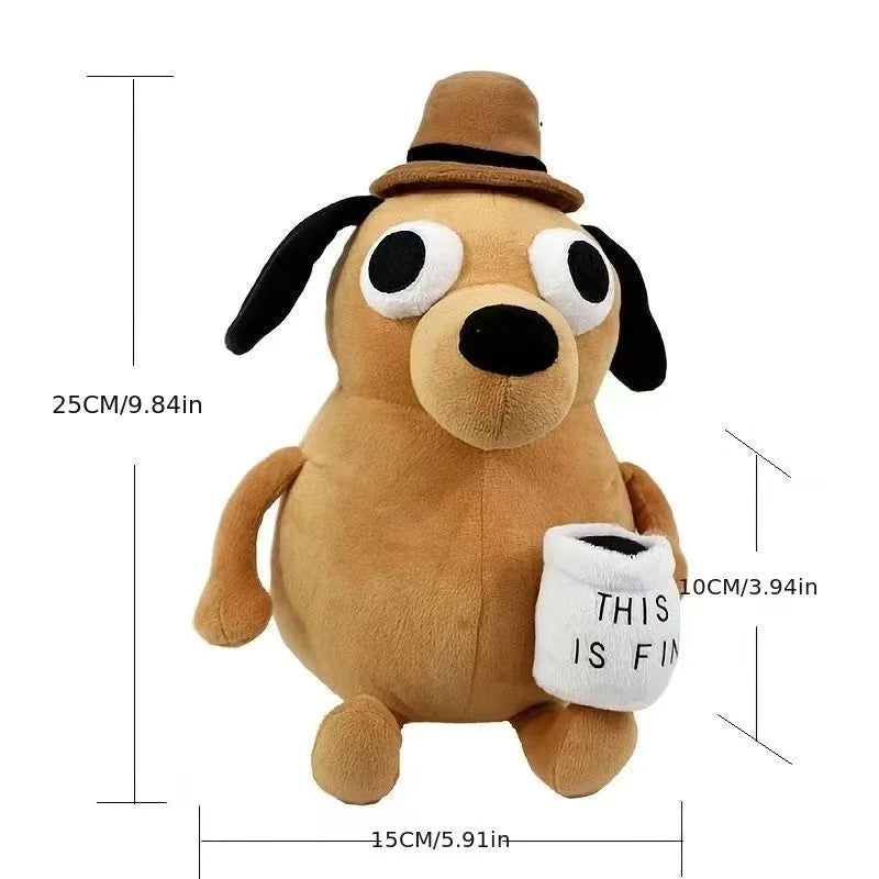 This Is Fine custom plushie, view 6