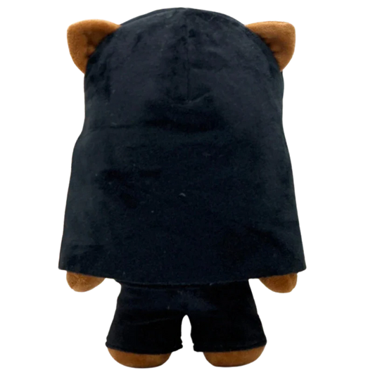 THE STARSHIP rapper plush collectible — blunt-bang black hair and pink nose detailing, hip-hop icon display figure