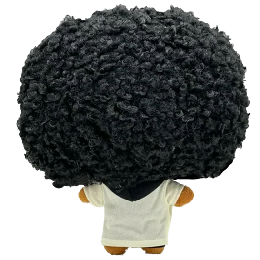 THE DEAD MAN R&B plush collectible — structured lapels, black base layer and technical eyewear on music icon figure
