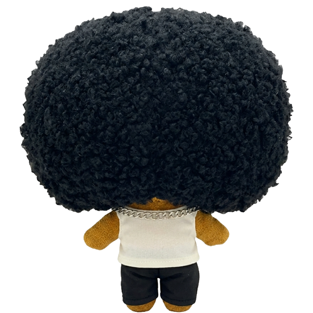 THE SONDER R&B plush collectible, white tank top and charcoal trousers, weighted music icon display figure