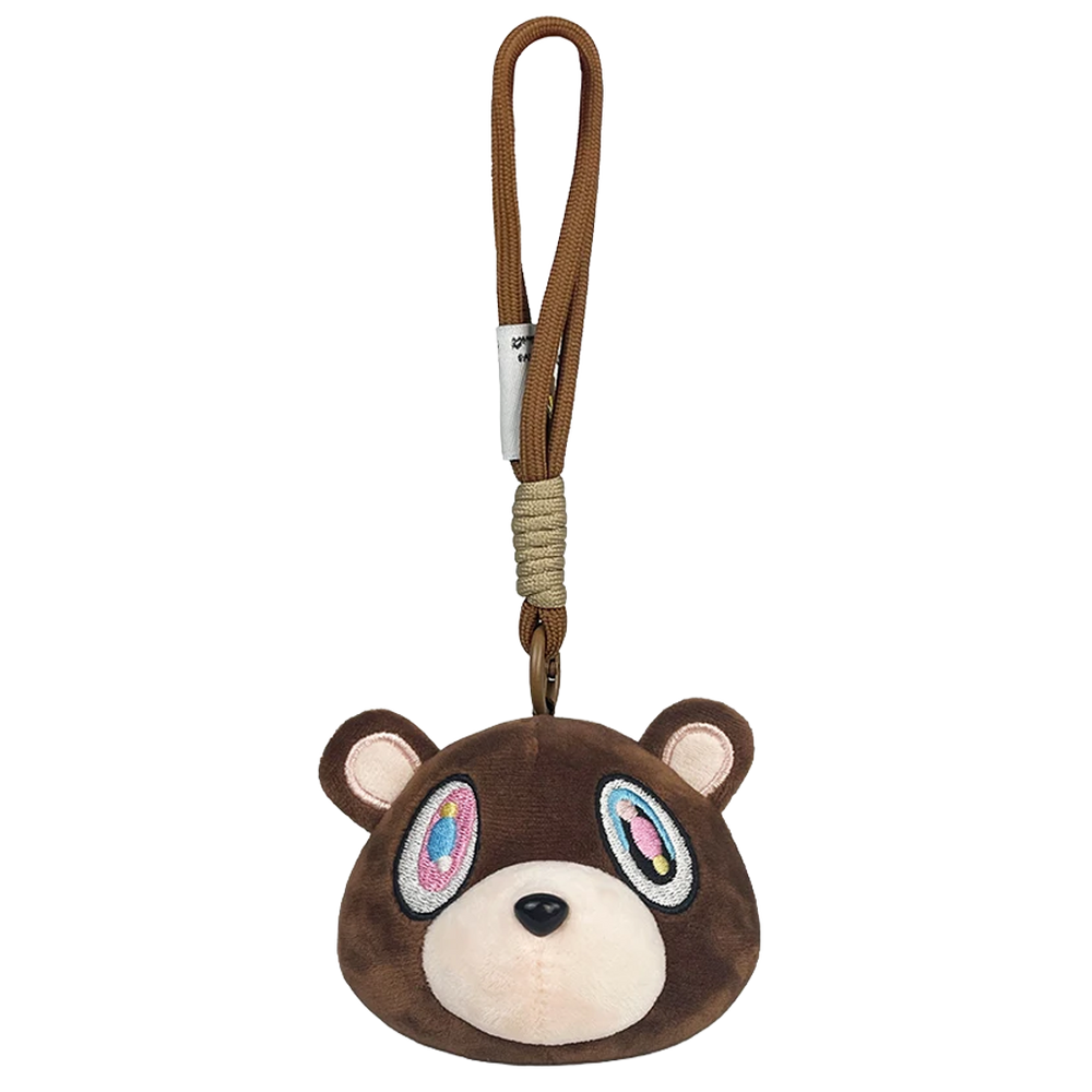 THE DROPOUT BEAR HEAD bear plush collectible, multi-color 7-tone iris embroidery on bear head
