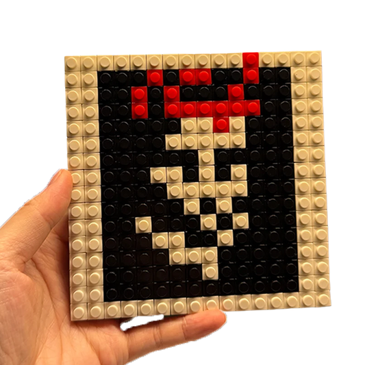 Whole Lotta Red pixel brick album cover, music culture collectible