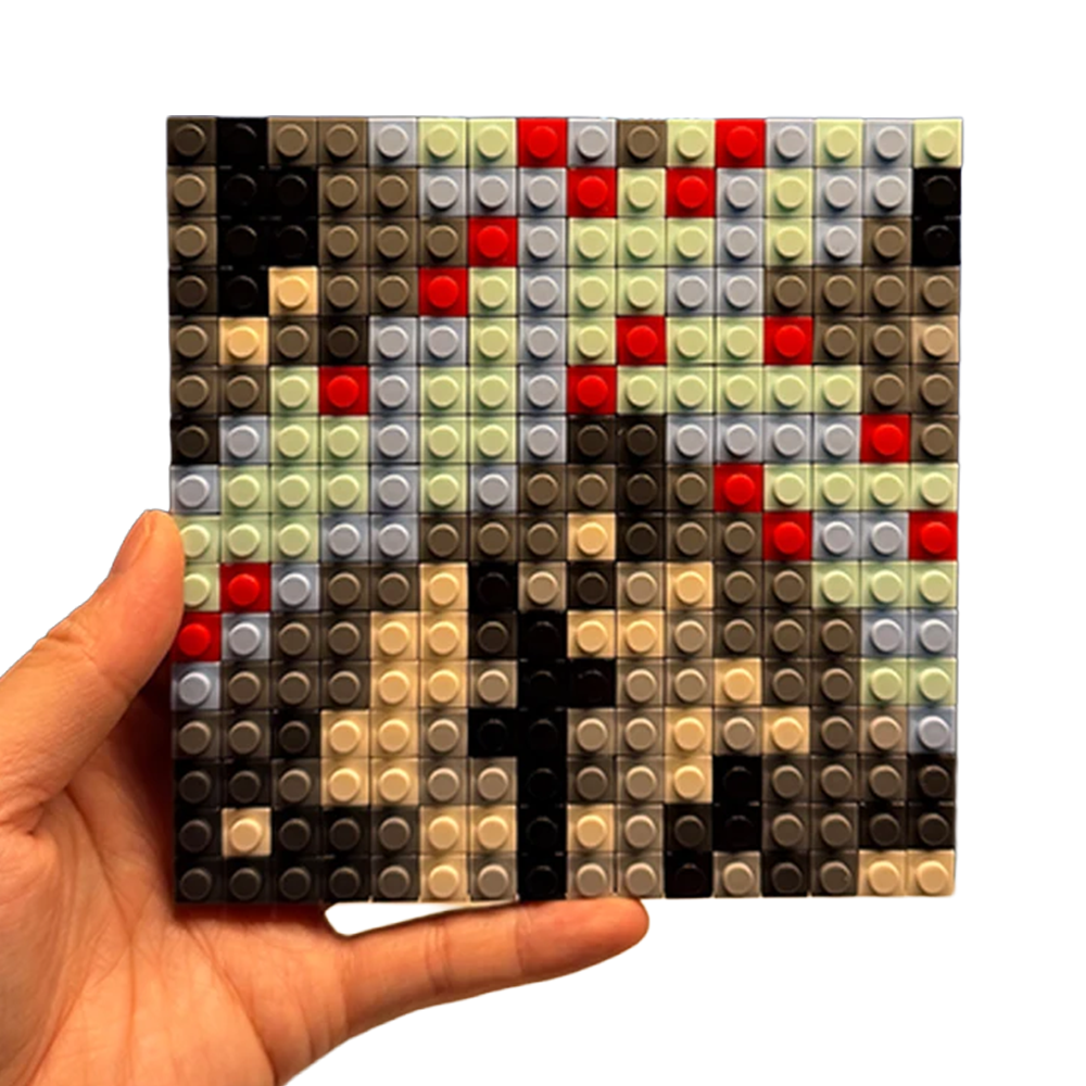 "Luv Is Rage 2" Pixel Brick Album Cover