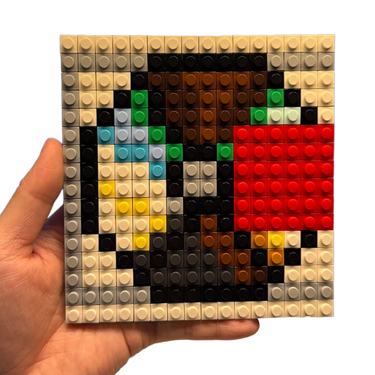 Yeezus pixel brick album cover, music culture collectible