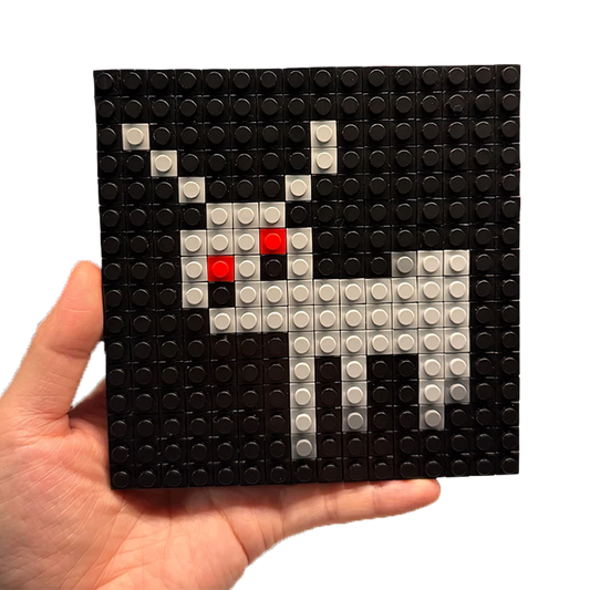 For All The Dogs pixel brick album cover, music culture collectible