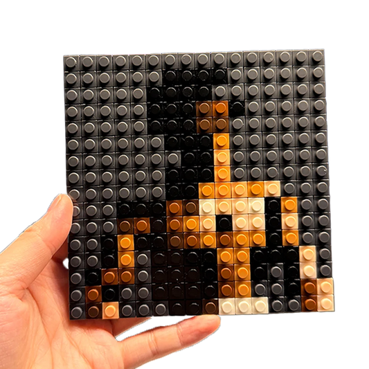 Rodeo pixel brick album cover, music culture collectible
