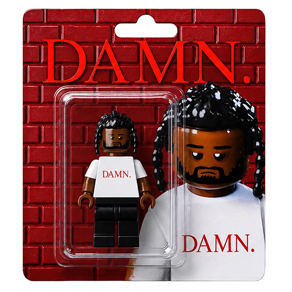 "DAMN" Kendrick Custom Rapper Brick Figure