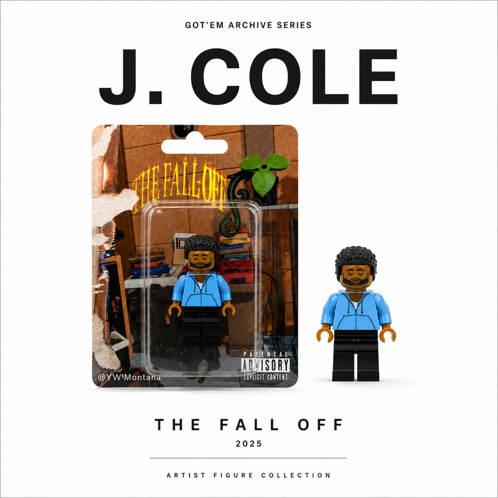"J. Cole" The Fall Off Custom Brick Figure