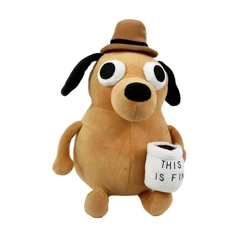 This Is Fine custom plushie