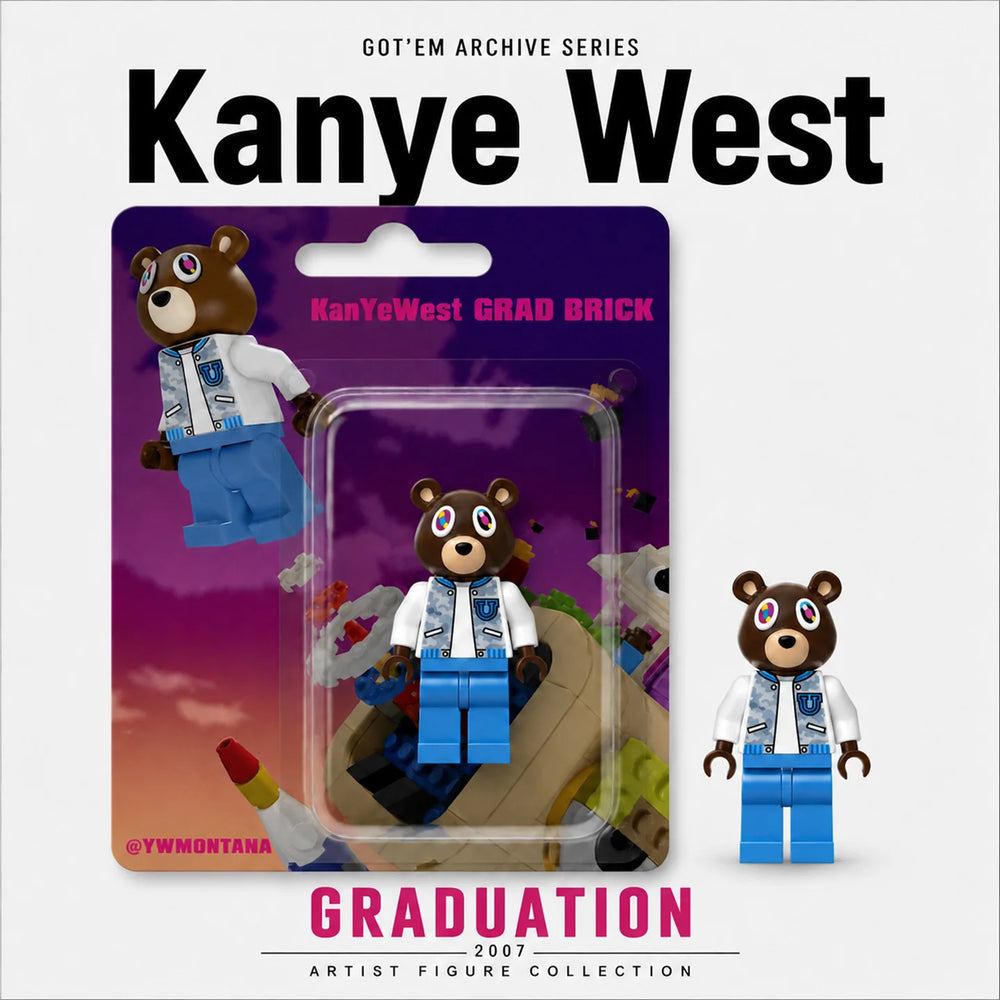 "Kanye West" My Beautiful Dark Twisted Fantasy Custom Brick Figure