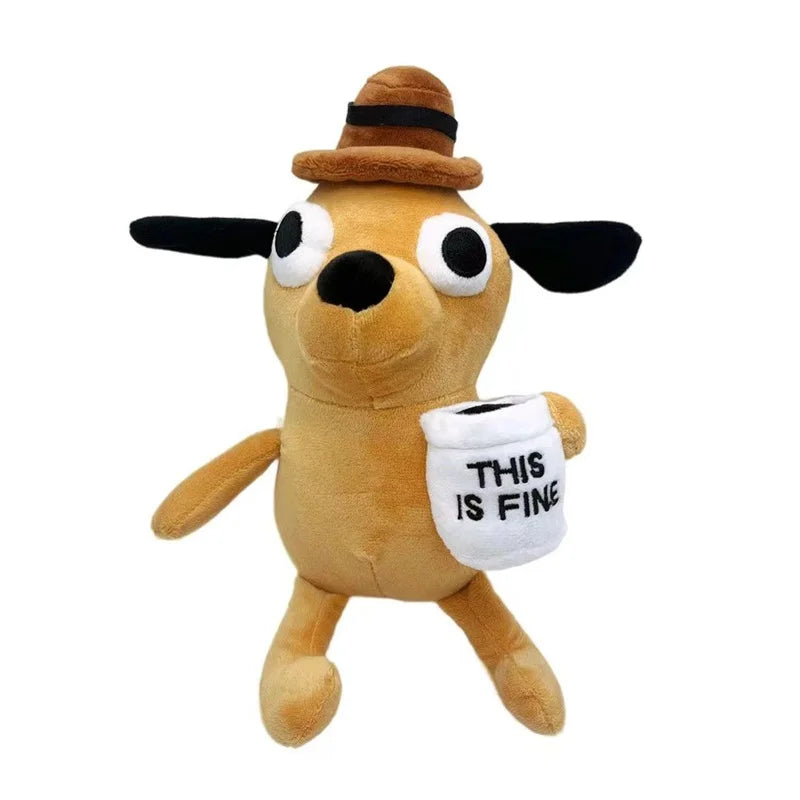 This Is Fine custom plushie, view 4