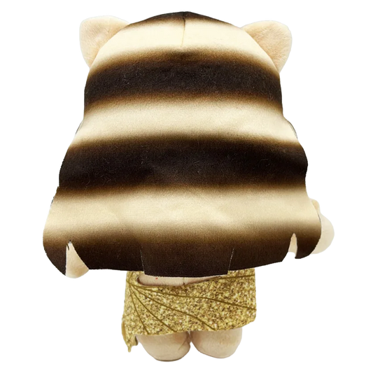 THE GOLDEN BLADE R&B plush collectible — espresso-to-pale-gold ombre hair with precision fringe, music icon display figure