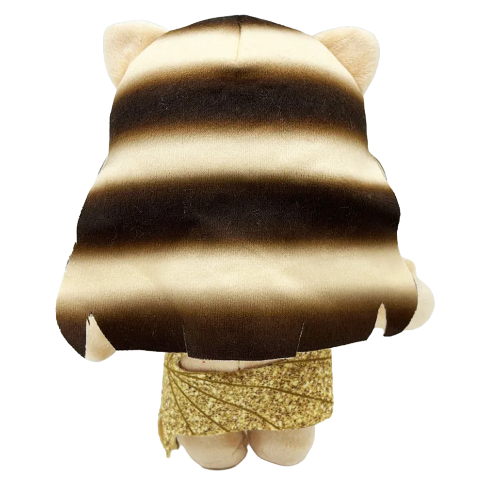THE GOLDEN BLADE R&B plush collectible, espresso-to-pale-gold ombre hair with precision fringe, music icon display figure