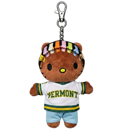 THE 6GOD plush keychain bag charm, embroidered facial tattoos and signature headwear