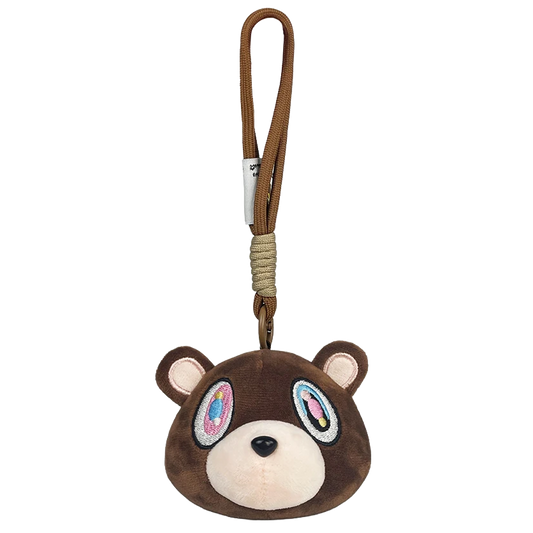THE DROPOUT BEAR HEAD bear plush collectible, multi-color 7-tone iris embroidery on bear head