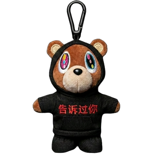 THE VULTURES BEAR bear plush collectible, multi-color 7-tone iris embroidery