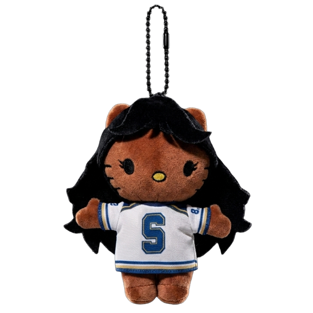THE CTRL plush keychain bag charm, monospace embroidery and soft-sculpture build