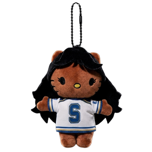 THE CTRL plush keychain bag charm, monospace embroidery and soft-sculpture build