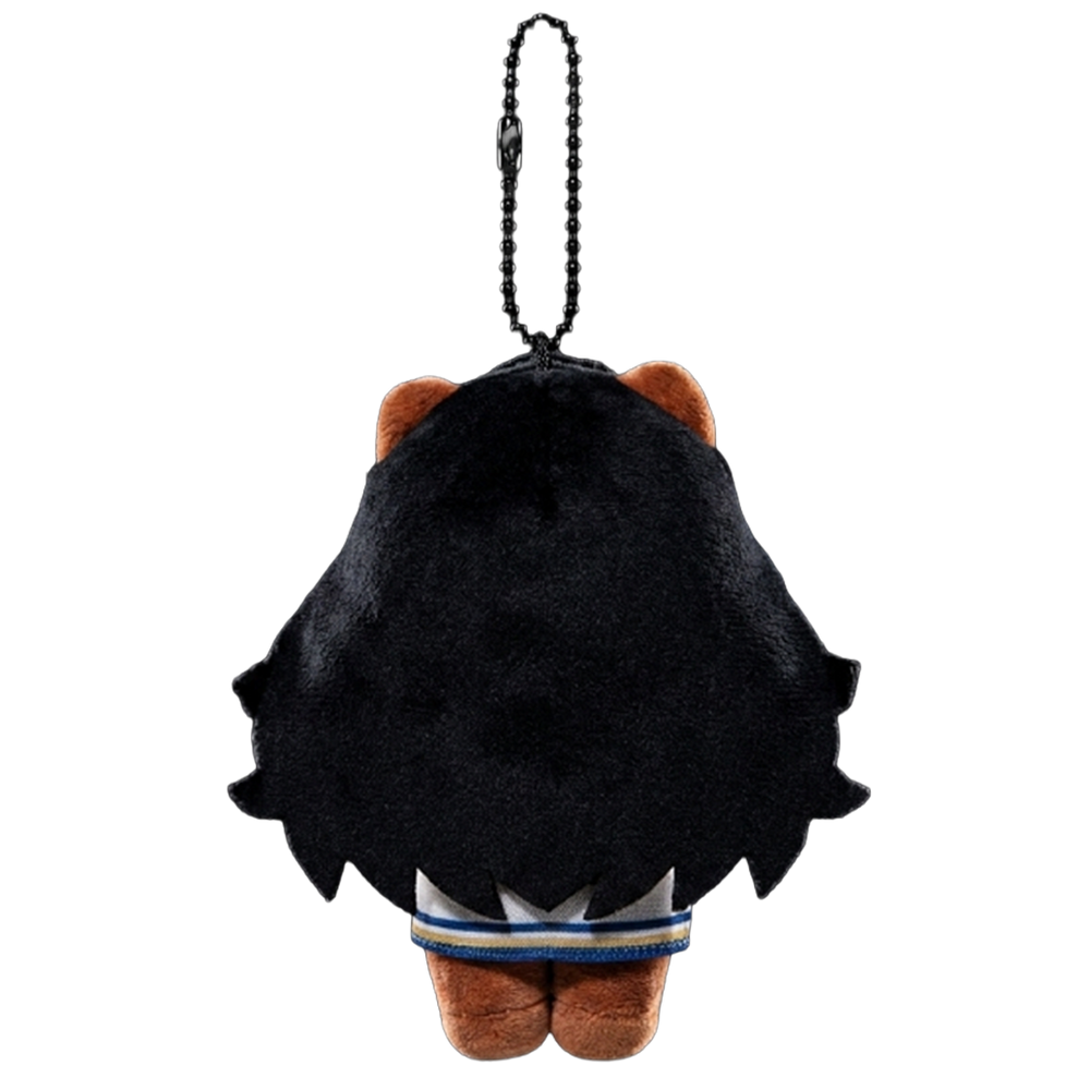 THE CTRL plush keychain bag charm, miniature streetwear styling and metal clasp hardware
