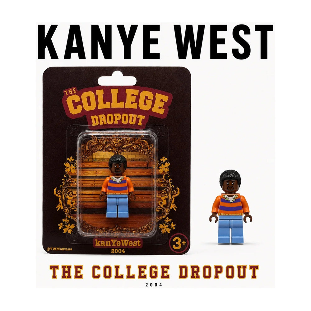 "Kanye West" The College Dropout Custom Brick Figure (card and figure)