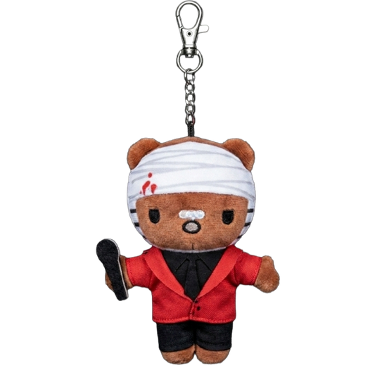 THE AFTER HOURS plush keychain bag charm, monospace embroidery and soft-sculpture build