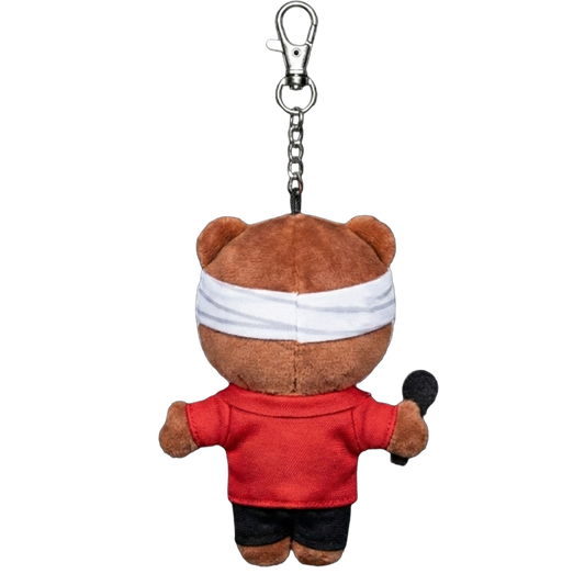 THE AFTER HOURS plush keychain bag charm, miniature streetwear and metal clasp hardware